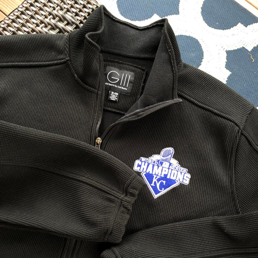 GIII KC Royals 2015 World Champs Waffle Jacket  XL